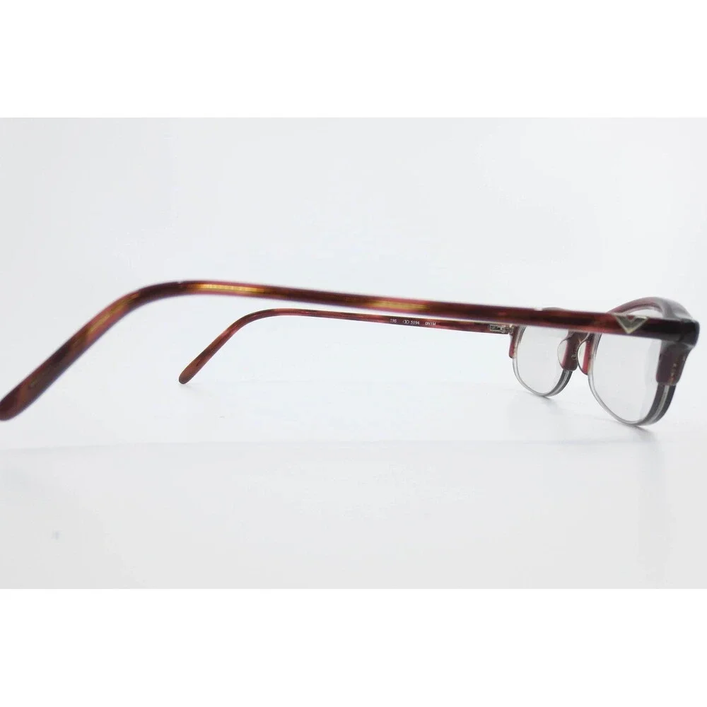 Valentino 5194 ON1M Red Tortoise Semi Rimless Oval Eyeglass Frames Italy